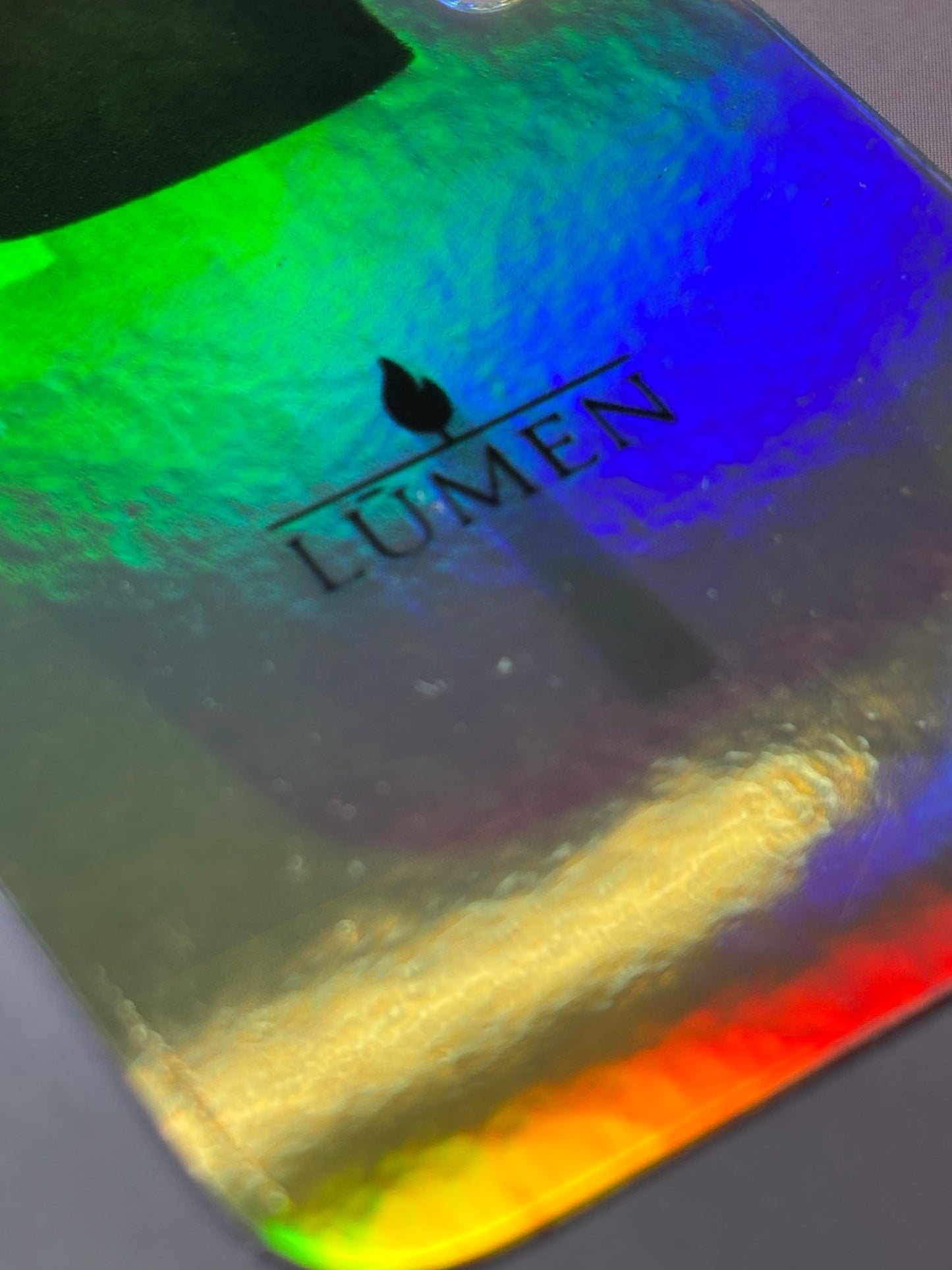 Holographic LŪMEN collectors bottle sticker