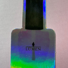 Load image into Gallery viewer, Holographic LŪMEN collectors bottle sticker
